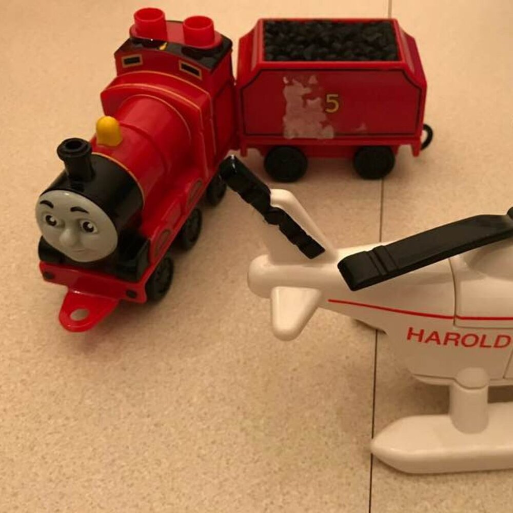 Mega Bloks Harold Airplaine & James Engine (selling together)
